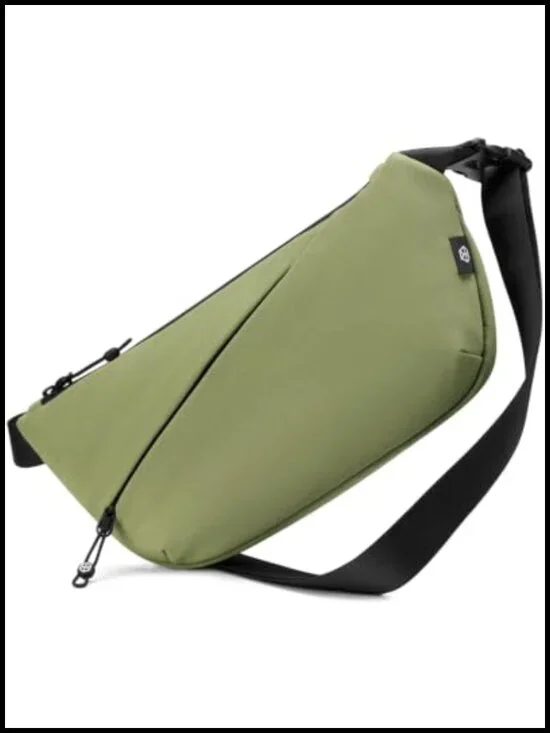 2L Sling Bag RFID Blocking Crossbody Water Repellent Nylon EDC Chest Pack