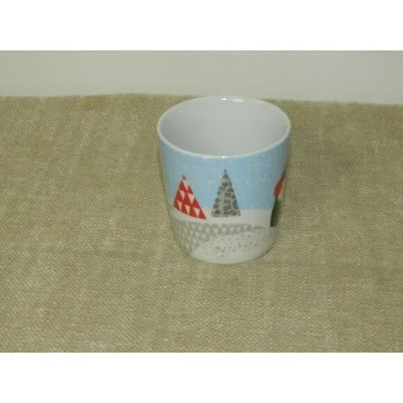 Starbucks‎ 2016 Holiday Coffee Mug Penguin Christmas Trees 8 oz Ceramic