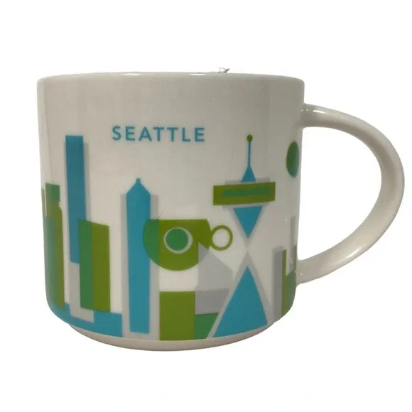 2017 Starbucks You Are Here Collection Seattle 3.5in 14 Fl Oz Coffee Tea Mug Cup