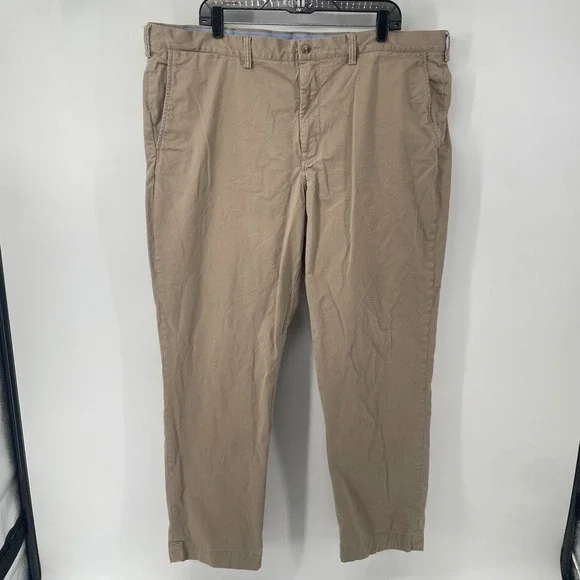 Polo Ralph Lauren Chino Pants Mens 42x32 Khaki Tan Stretch Straight Fit Classic