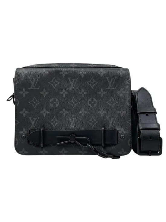 Louis Vuitton Shoulder Bag Steamer Messenger Monogram Eclipse Black