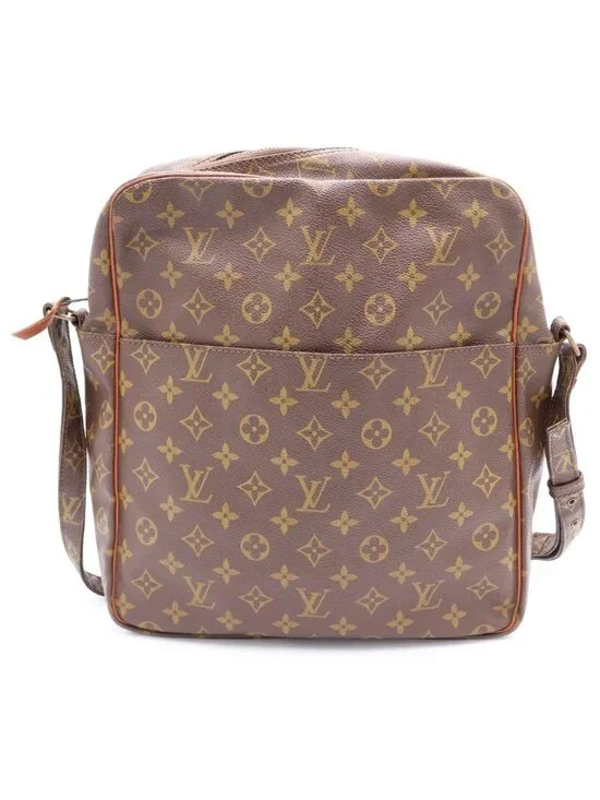 Louis Vuitton Vintage Monogram Malso Leather Shoulder Bag Brown