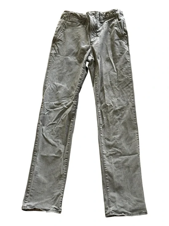 GAP Kids Adjustable Waist Casual Straight-Leg Chino Pants in Light Gray