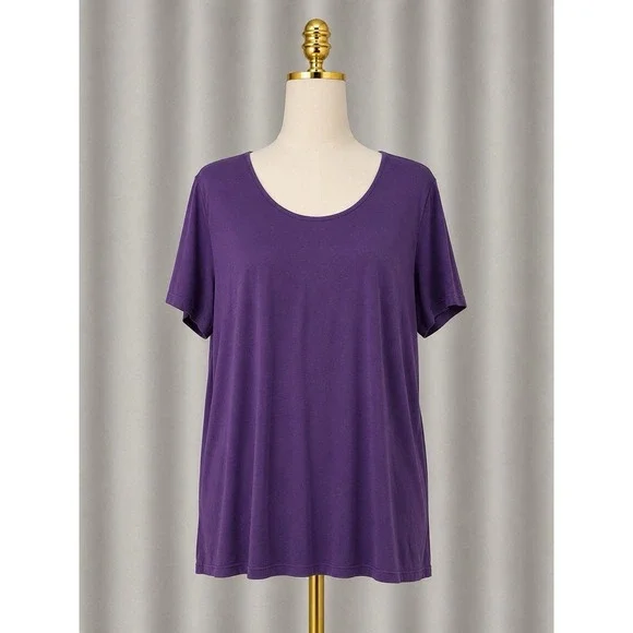 Soma Cool Nights Sleep Tee Shirt Size Large Purple Short Sleeve T-shirt