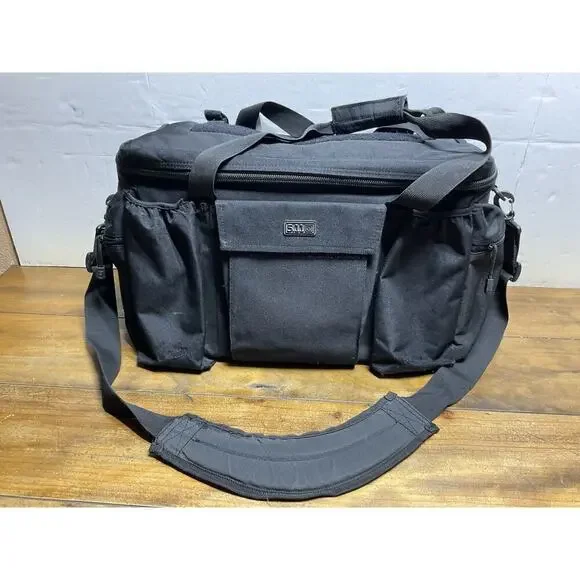 5.11 Patrol Ready Tactical Bag Large Travel Pockets Zippers Black Shoulder Strap