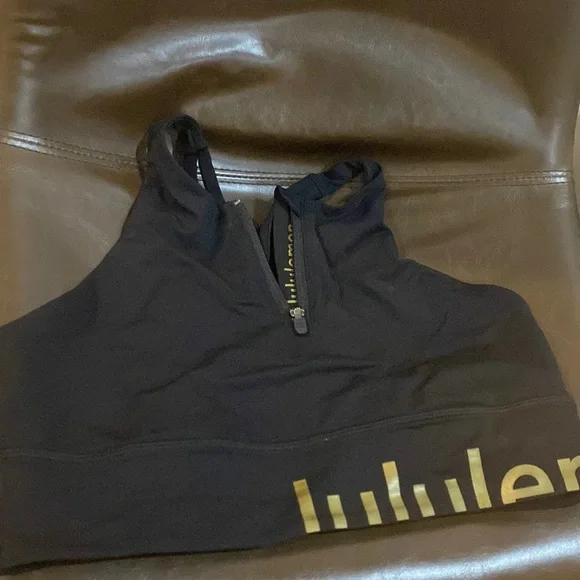 Lululemon sports bra limited edition zip up 10 black enegry