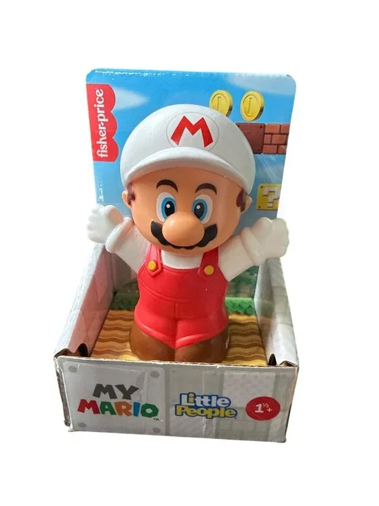 Fisher-Price Little People My Mario Fire Mario Figure NIB Rare Nintendo Toy