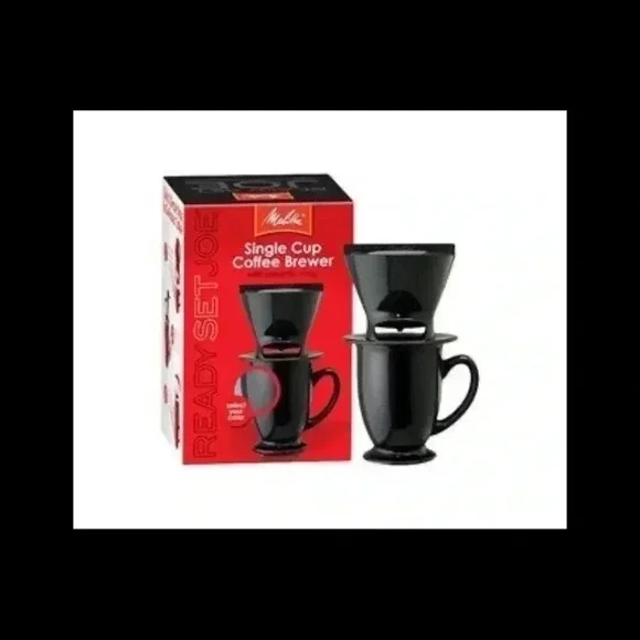 MELITTA BLACK POUR OVER COFFEE BREWER‎ WITH MUG