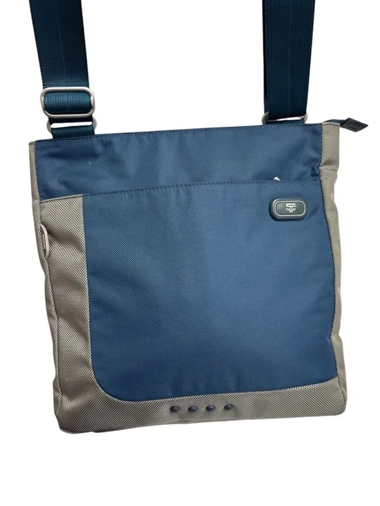 TUMI blue nylon crossbody messenger bag unisex