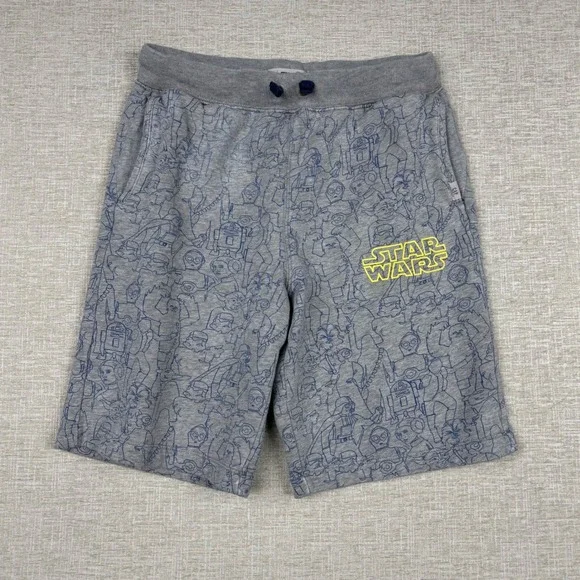 Gap Kids Star Wars Fleece Shorts Gray Character Print XXL 14-16 Boys Gap