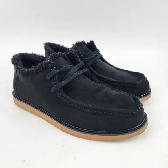 Gap Kids Black Boots Faux Suede Shoes Sz 5