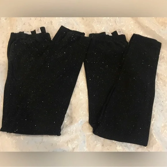 Sparkle Black Leggings - 2 Pairs NWOT Gap Kids