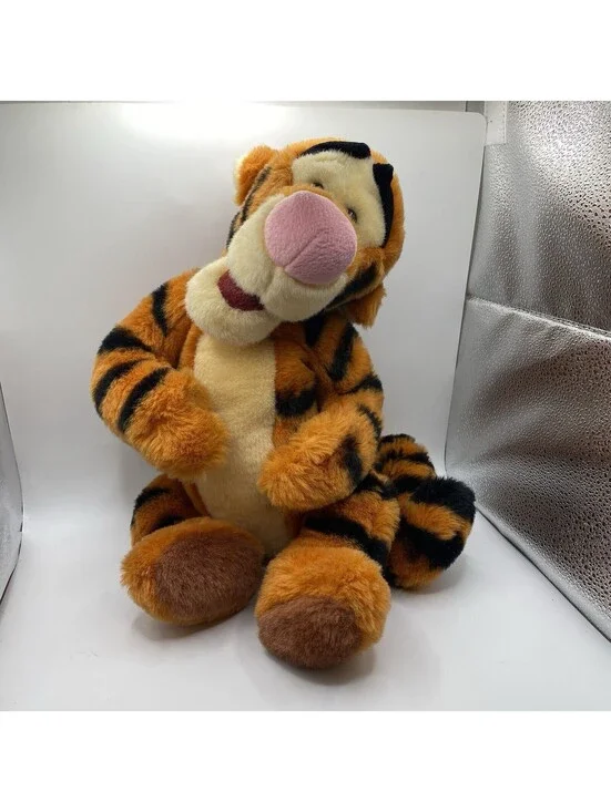 Disney Tigger Plush - Vintage 1998 LARGE Super Soft Beanie Mattel 17