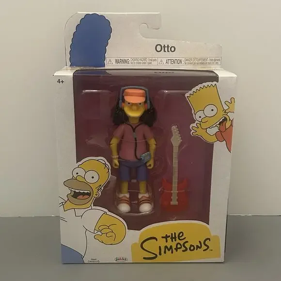 The Simpsons Otto Guitar Action Figurine 5 Inch Jakks Pacific NEW