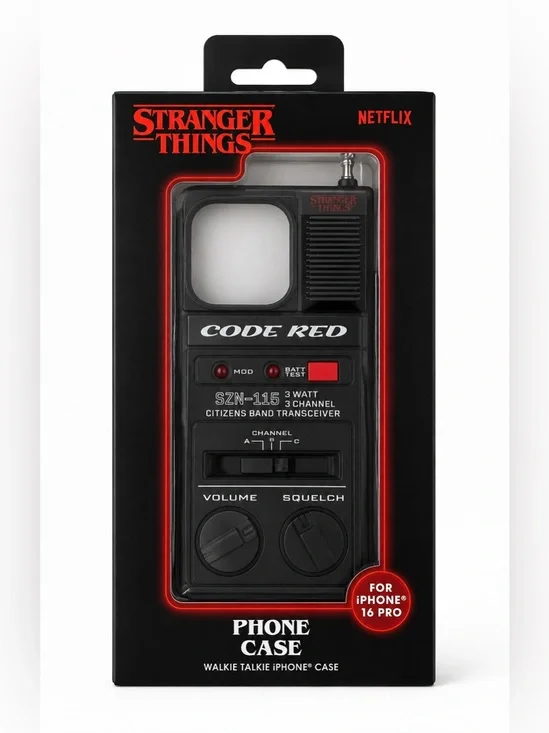 Stranger Things Code Red Walkie Talkie iPhone 16 Pro Case w/ Box Netflix