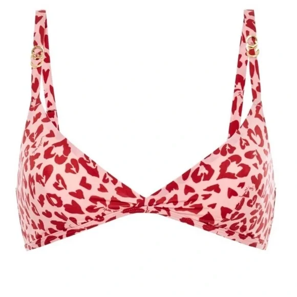 STELLA MCCARTNEY Stretch Jersey Heart Soft Cup Bra Sz L