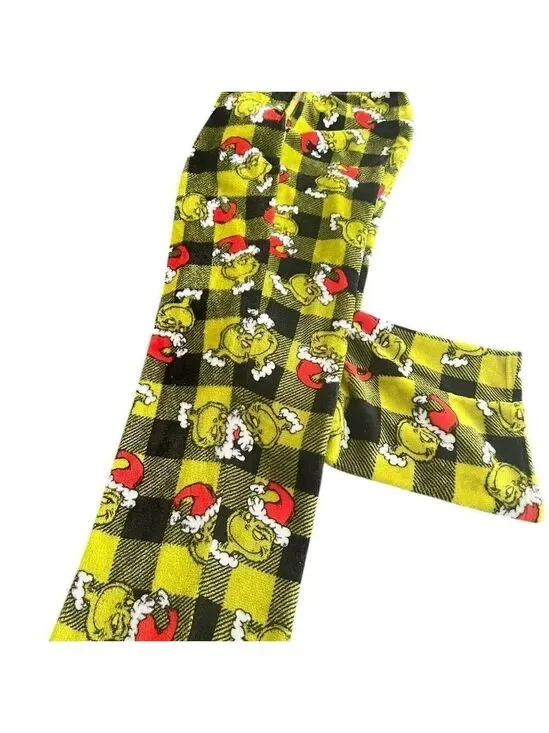 Grinch Pajama Pants - Green and Black size L