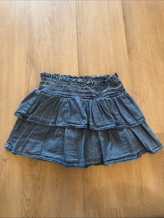 GAP Denim Tiered Mini Skirt - Blue