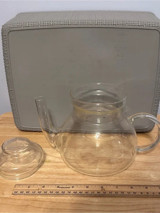 Princess House Clear Glass Teapot with Lid