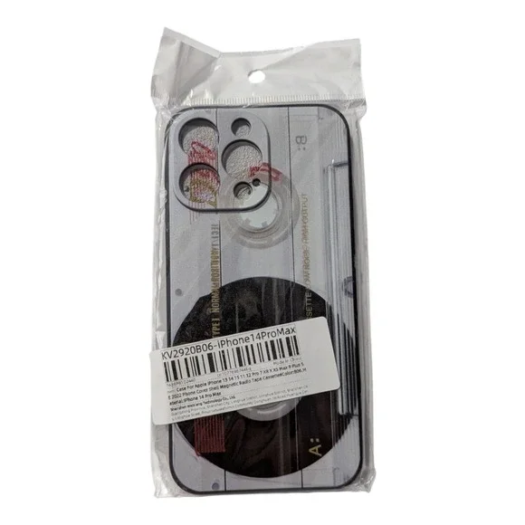 J1. Vintage Retro Audio Cassette Soft‎ Silicone Case For Apple iPhone 14 Pro Max