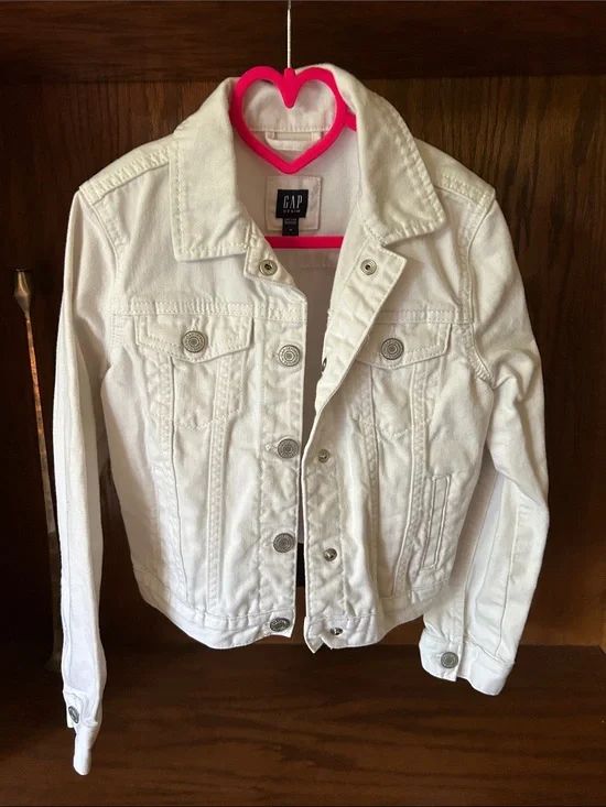 GAP kids White Denim Jacket Medium