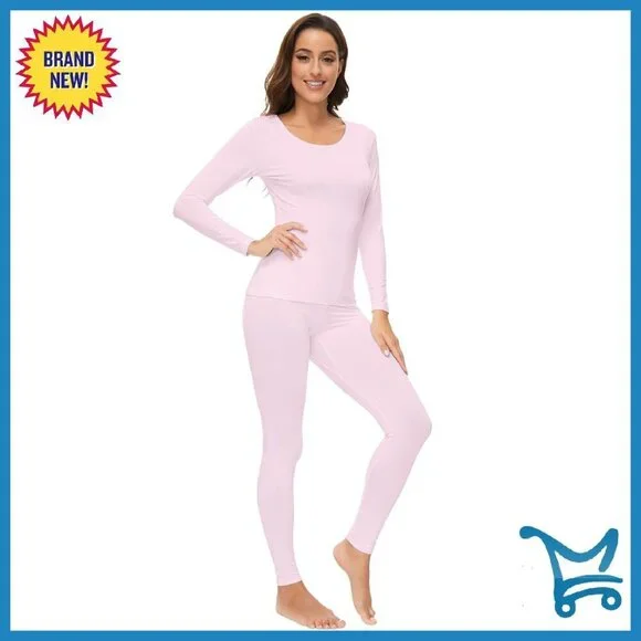Thermal Long Johns Set Bamboo Viscose Base Layer Top Pants S-3X