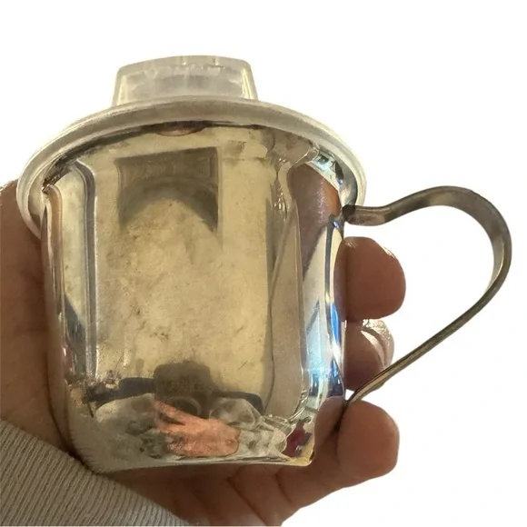 Vintage Leonard Silverplate Hong Kong Child's Sippy Cup w/ Lid