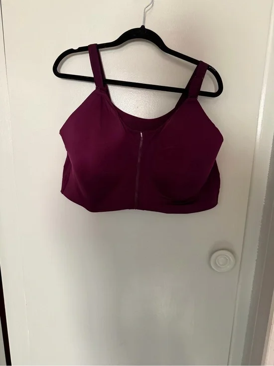High impact torrid Front-Zip Sports Bra in burgundy