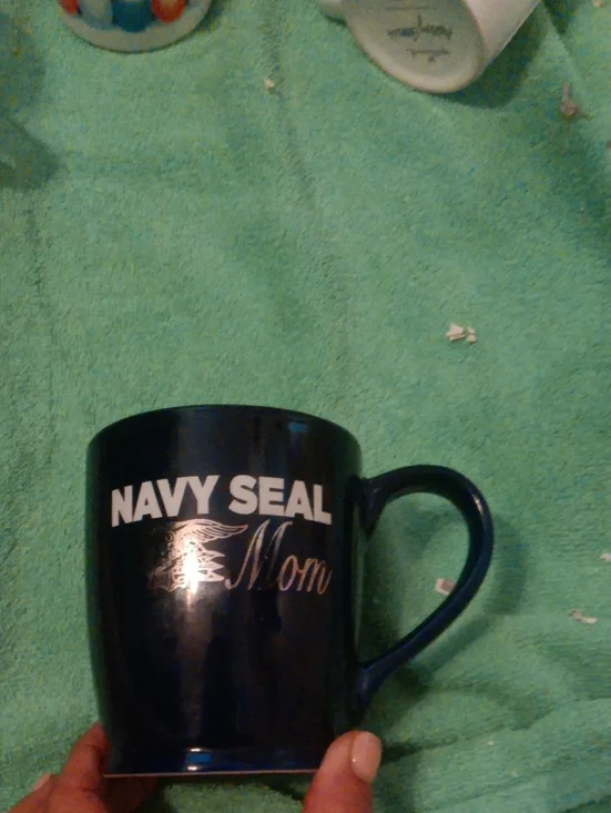 Navy SEAL Mom Ceramic Coffee Mug - Dark Blue