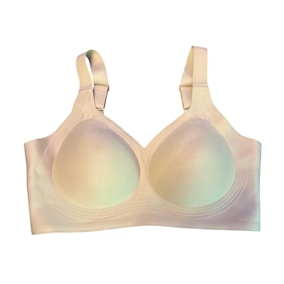 Womens Beige Wirefree Full Figure Bra, Size 42C‎
