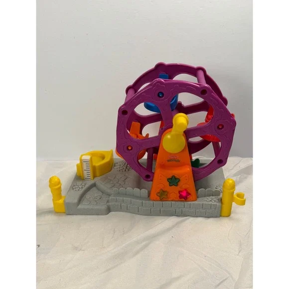 Fisher-Price Little People Ferris Wheel B7553 Purple Orange Carnival Toy 2003
