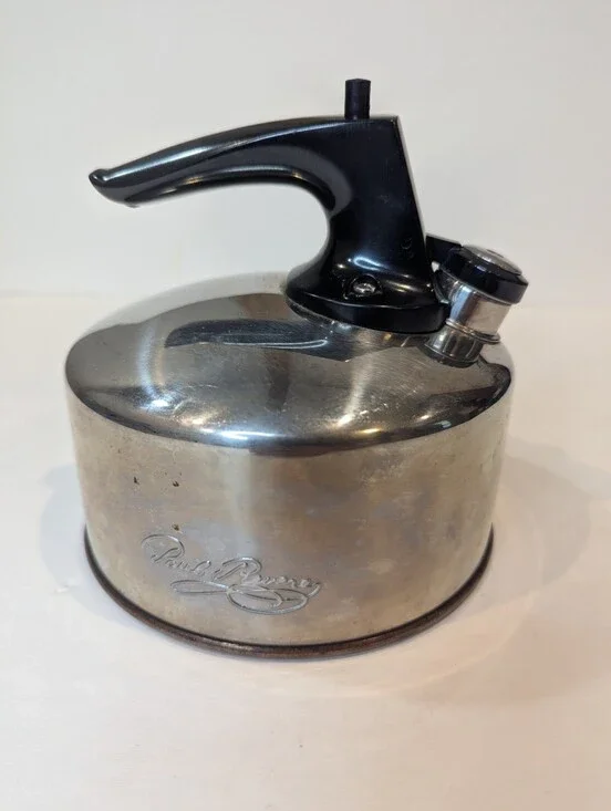 Paul Revere Ware1801  Vintage Small Whistling Teapot Kettle Copper Bottom