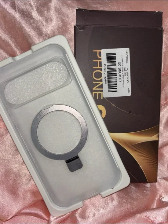 Translucent Case Foldable Magnetic Ring Stand for Google Pixel 9 & Pixel 9 Pro