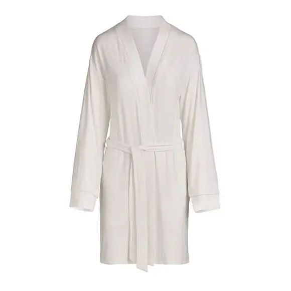 Skims Sleep Robe - Bone - Size 2x / Comfy Stretch Loungewear Kim Kardashian