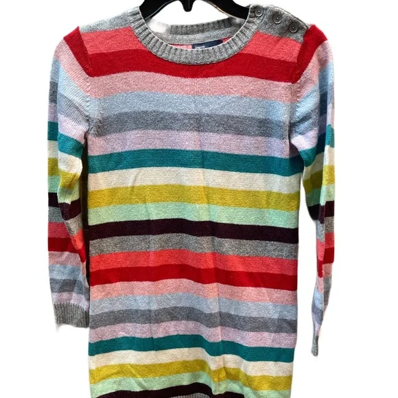 ❤️ GAP HOLIDAY CRAZY STRIPE SWEATER DRESS XL 12