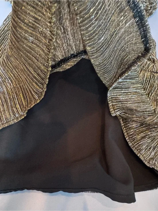 💜3/$15 babyGap Girls Metallic Shimmer Ruffle Sleeve Party Dress - Size 2T