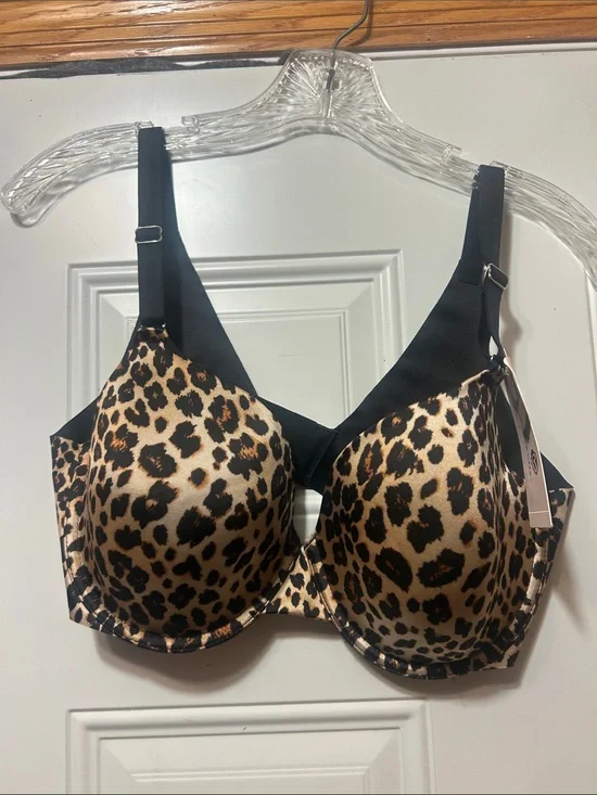 Secret Treasures Leopard Print Full-Coverage Bra - Black &‎ Tan 36D NWT