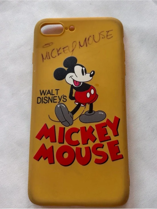 Mickey Mouse yellow iPhone 8 Plus‎ phone case with signature