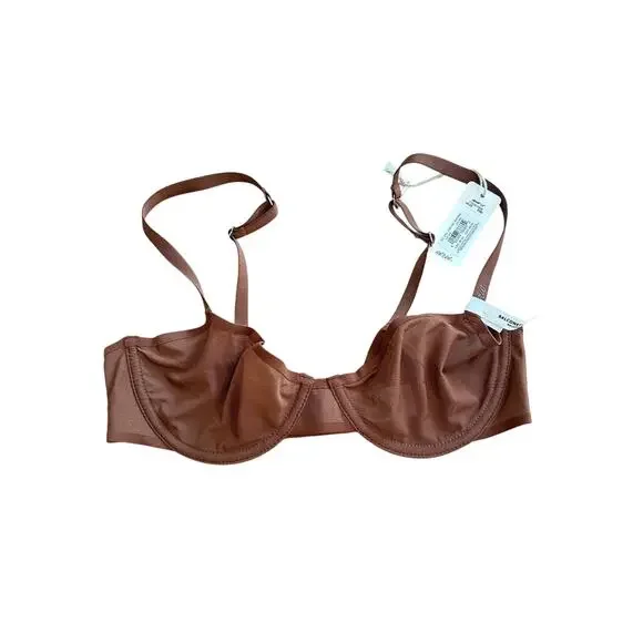 Smoothez by Aerie NEW Balconette Bra Mesh Brown Wired 34B