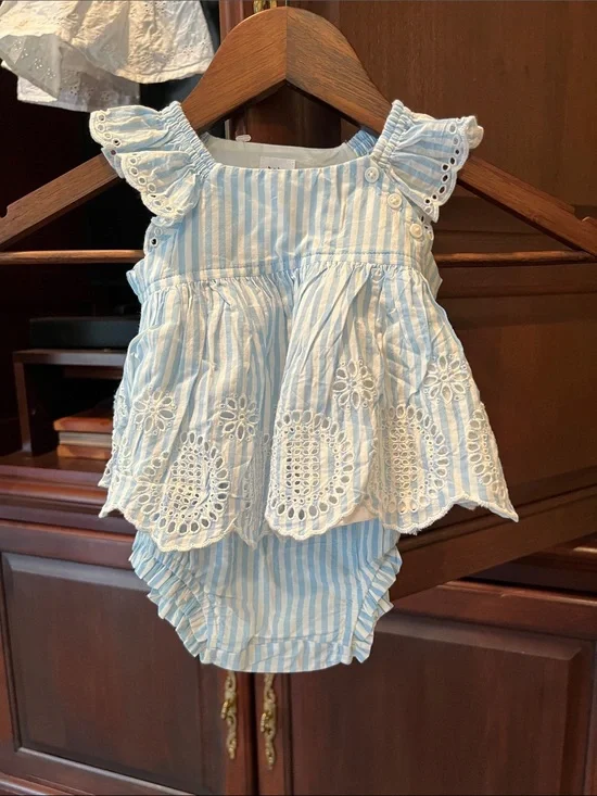 New with tags Baby GAP Girl’s sz. 3-6 mos. Eyelet matching set w panty NWT
