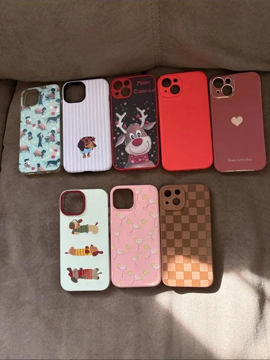 Assorted Red and Pink Decorative iPhone Cases - 8 Pack