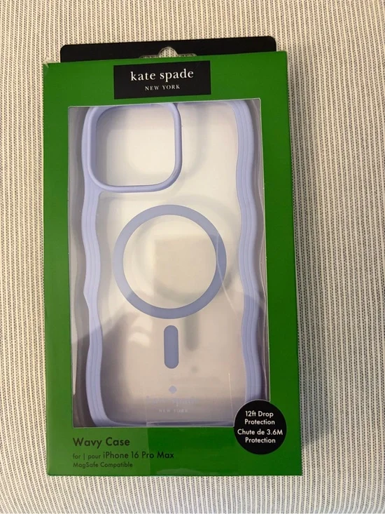kate spade Wavy MagSafe iPhone 16 Pro Max Case - Opal Iridescent/ lavender NIB