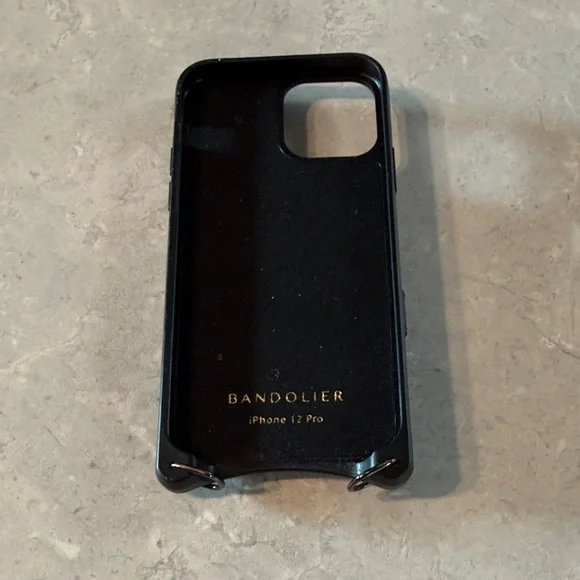 Bandolier Black iPhone 12 Pro Case with Gold Logo