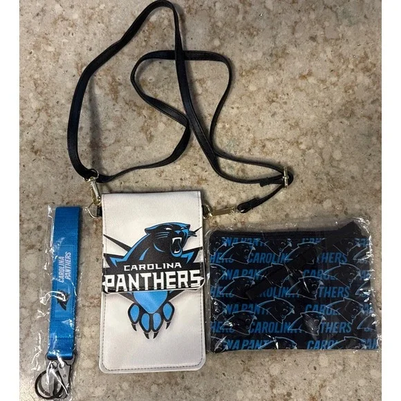 Carolina Panthers ID Wallet Cell Phone Case And‎ Key Lanyard
