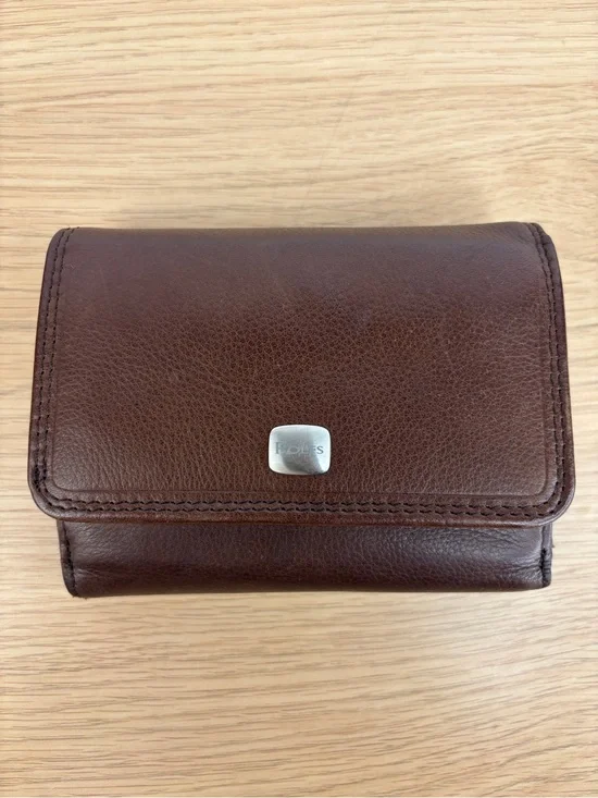 Vintage Rolfs Brown Pebbled Leather Trifold Wallet