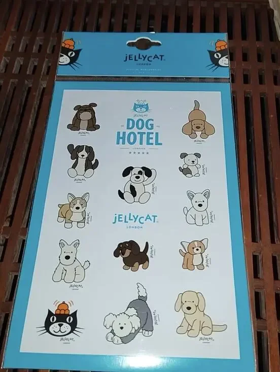 NWT jellycat official Dog hotel sticker 2026 Chengdu Exclusive Limited EDITION