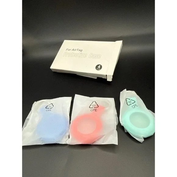 3 Pack Waterproof AirTag Protective Case Keychain Silicone Cover IPX8 X0042YQ3NT