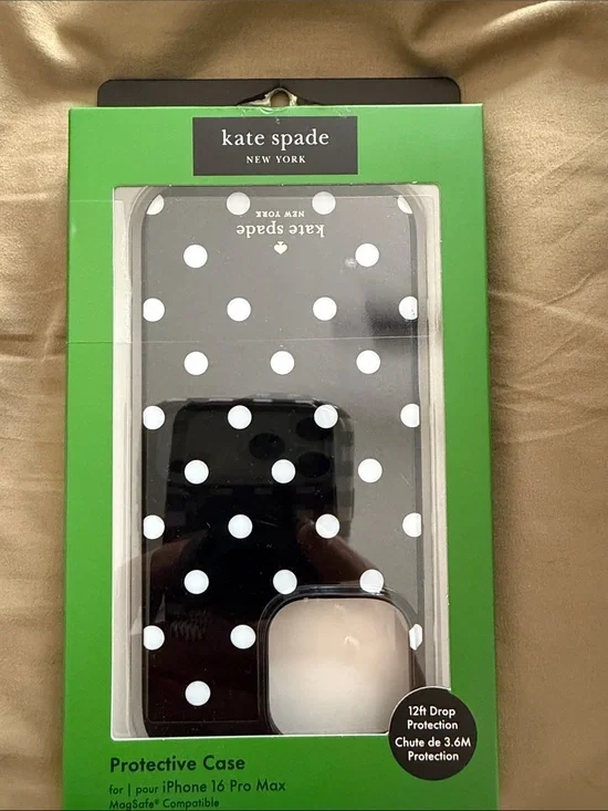 kate spade Black and White Polka Dot iPhone Case
