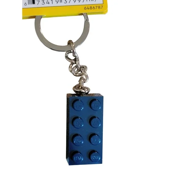 LEGO Blue Brick Keychain Dark Blue‎ New 854237 Classic Accessory