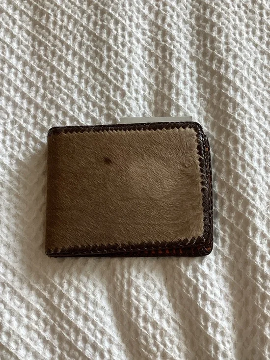 Men's Brown Hair-On Leather‎ Bifold Wallet